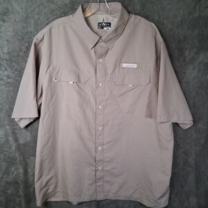 Habit River Guide Fishing Shirt Men Size XL Atmosphere Beige UPF Outdoor